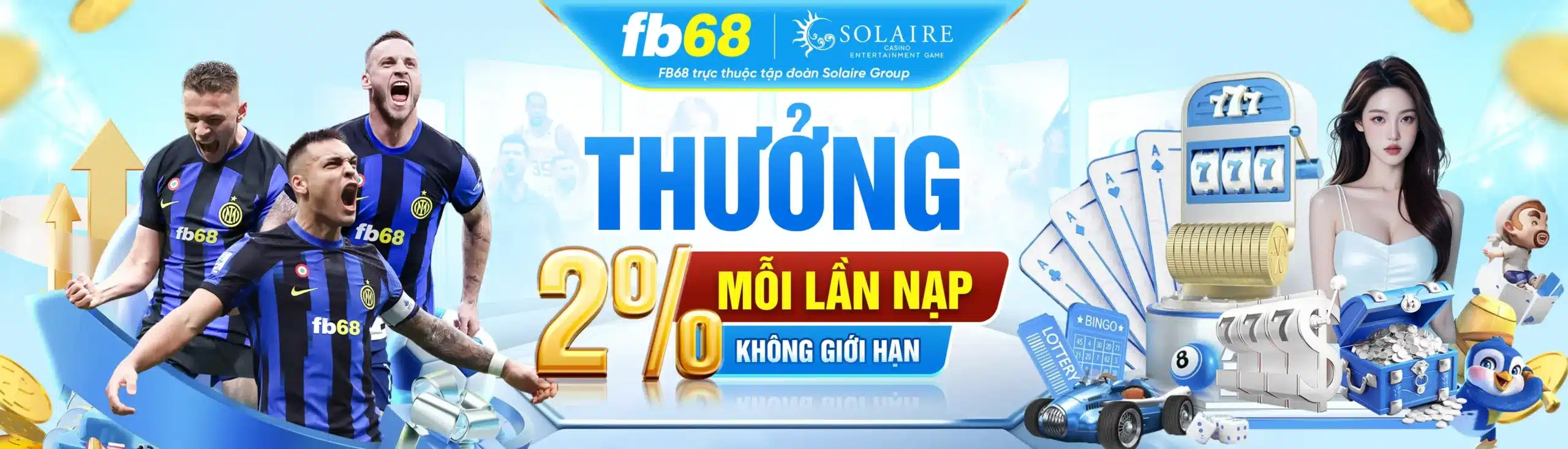 fb68 thưởng nạp 2%